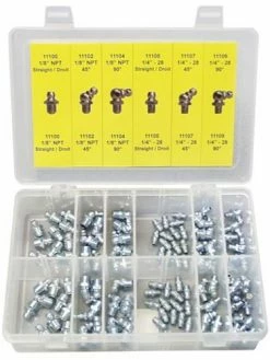 Dynaline Metric Grease Fitting Assortment - 110 Piece