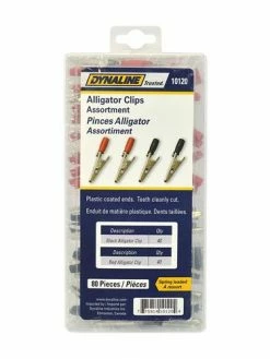 Dynaline Alligator Clip Assortment 80 Pieces / Red & Black Automotive Supplies
