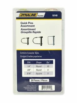 Automotive Supplies Dynaline Quick Pin Assortment 20 Pieces / 3 Sizes