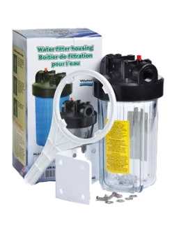 Waterite Single 4.5" OD Big Blue Water Filter Housing | 10" | Clear