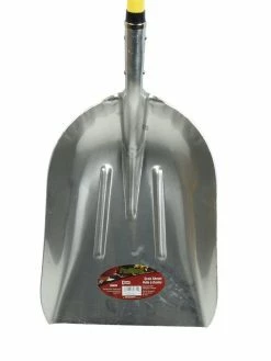 ProYard Landscaping Tools Industrial 15" Aluminum Blade Scoop Shovel | D-Grip Fiberglass Handle
