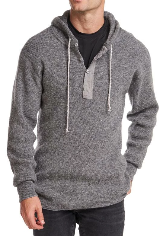 Stanfields Work Wear Stanfield's 1329 Heavy Weight Wool Henley With Hood | Grey | Sizes S - 2XL 3 Stanfields Work Wear Stanfield's 1329 Heavy Weight Wool Henley With Hood | Grey | Sizes S - 2XL