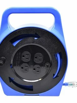 Lighting FlexiCord Cassette Style Cord Reel - SJTW 16/3 - 25 Ft Length