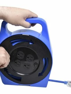 Lighting FlexiCord Cassette Style Cord Reel - SJTW 16/3 - 25 Ft Length 12 Lighting FlexiCord Cassette Style Cord Reel - SJTW 16/3 - 25 Ft Length