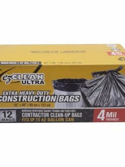 EZ Clean Ultra Cleaning Tools Extra Heavy Duty Construction Clean Up Bags - 4 Mil Thickness - 35