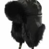 Work Hats Crowncap Black Fox Aviator Hat