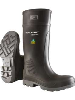 Rubber Work Boots Dunlop Purofort Steel Toe Steel Plate Professional Full Safety PU Boots | Sizes 7 - 14