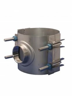 Robar 2626 Stainless Steel Double Section Tapped Service Saddles | CC Tap