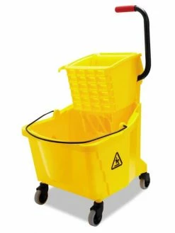 Globe Commercial Products Cleaning Tools Globe Commercial Sidepress Bucket & Wringer Combo | 35 Quart