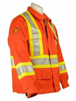 KELTEK Apparel KELTEK 383S Flame Resistant Hi-Vis Unlined Premium CSA Jacket | Orange | S-5XL (HRC 2) 7 KELTEK Apparel KELTEK 383S Flame Resistant Hi-Vis Unlined Premium CSA Jacket | Orange | S-5XL (HRC 2)