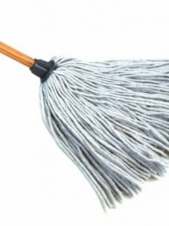 Globe Commercial Products Syn-Pro® Synthetic Yacht Mops W/ 54" Wood Handles - Pack Of 6