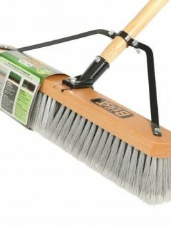 Globe Commercial Products Cleaning Tools The Beast™ Contractor's Soft Bristle Push Broom Assembly - 18" Head