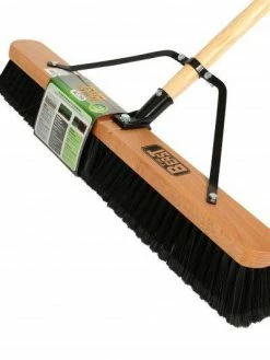 Globe Commercial Products Cleaning Tools The Beast™ Contractor's Medium Bristle Push Broom Assembly - 24" Head