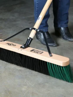 Globe Commercial Products The Beast™ Contractor's Rough Bristle Push Broom Assembly - 24