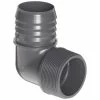 Cleanflow Poly Pipe PVC 90 Elbow, Insert X MPT | Limited Size Selection