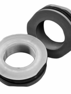 Cleanflow PVC Bulkhead Tank Fitting With Viton Gaskets | Limited Size Selection Water Treatment Chemicals
