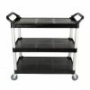 Globe Commercial Products Black Sturdy Utility Carts Cleaning Tools 2 Globe Commercial Products Black Sturdy Utility Carts Cleaning Tools