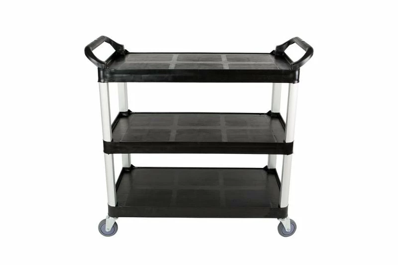 Globe Commercial Products Black Sturdy Utility Carts Cleaning Tools 3 Globe Commercial Products Black Sturdy Utility Carts Cleaning Tools
