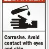 Cleanflow Safety Supplies Corrosive. Avoid Contact Safety Sign