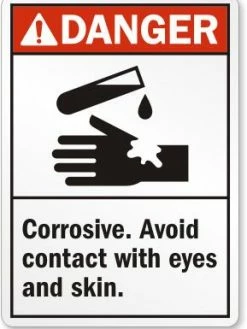 Cleanflow Safety Supplies Corrosive. Avoid Contact Safety Sign