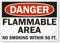 Cleanflow Flammable Area Safety Sign