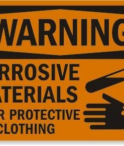 Cleanflow Safety Supplies Corrosive Materials Safety Sign