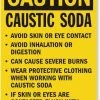 Cleanflow Safety Supplies Caustic Soda Safety Sign