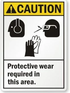 Cleanflow Protective Wear Required In This Area Safety Sign