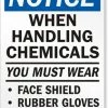 Cleanflow When Handling Chemicals Safety Sign