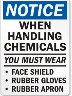 Cleanflow When Handling Chemicals Safety Sign