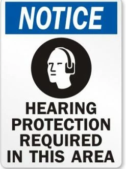 Cleanflow Notice Hearing Protection Required Safety Sign Safety Supplies