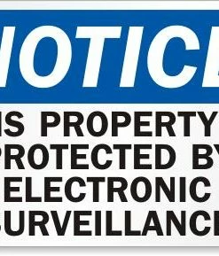 Cleanflow Electronic Surveillance Safety Sign