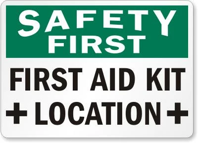 Cleanflow Safety First - First Aid Kit Location Safety Sign 3 Cleanflow Safety First - First Aid Kit Location Safety Sign