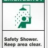 Cleanflow Safety Supplies Safety Shower Sign