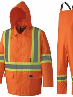 Pioneer 210D Oxford Poly/PVC Waterproof Hi Vis Rain Suit | XS-4XL Hi-Vis Work Wear