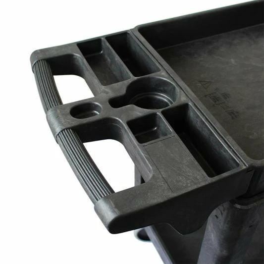 Globe Commercial Products Heavy-Duty Lipped Shelf Utility Carts 4 Globe Commercial Products Heavy-Duty Lipped Shelf Utility Carts