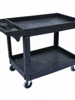 Globe Commercial Products Heavy-Duty Lipped Shelf Utility Carts