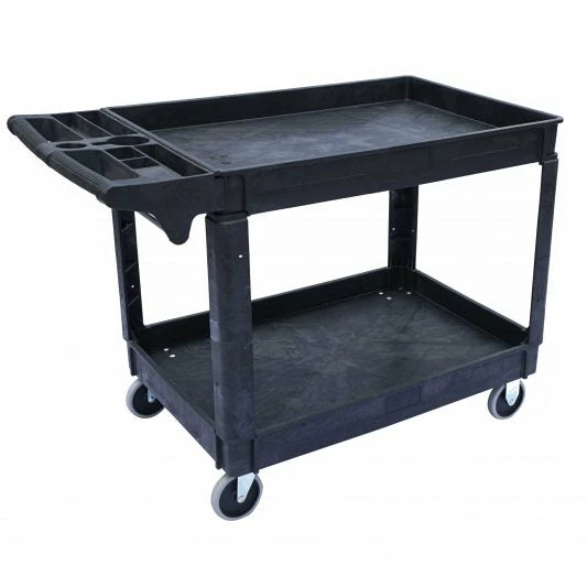 Globe Commercial Products Heavy-Duty Lipped Shelf Utility Carts 3 Globe Commercial Products Heavy-Duty Lipped Shelf Utility Carts