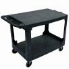 Globe Commercial Products Heavy-Duty Flat Shelf Utility Carts
