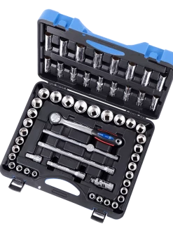 Jet 1/2" Drive SAE/Metric Socket Set - 6 Point - 55 Piece