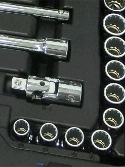 Jet 1/2" Drive SAE/Metric Socket Set - 12 Point - 55 Piece