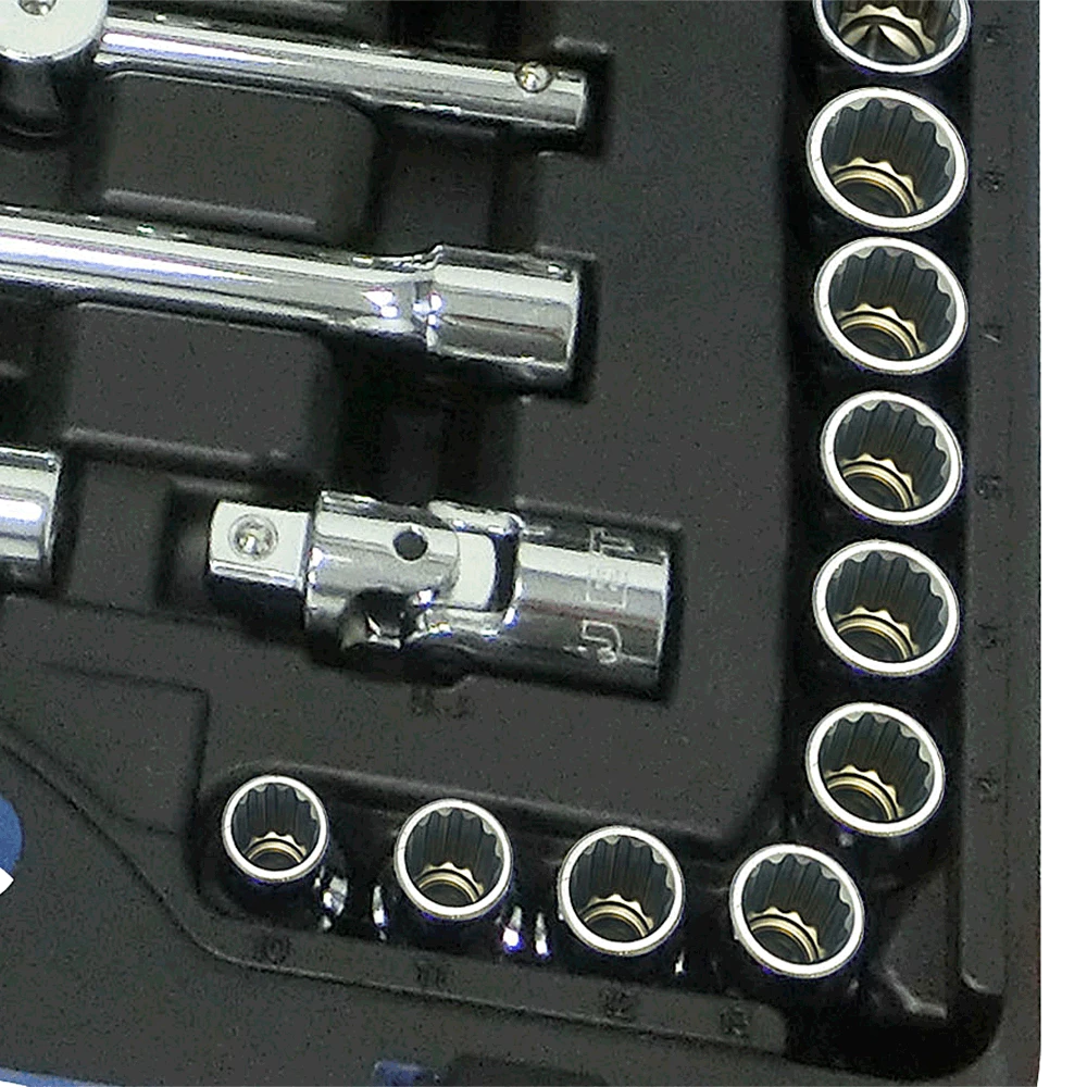 Jet 1/2" Drive SAE/Metric Socket Set - 12 Point - 55 Piece 4 Jet 1/2" Drive SAE/Metric Socket Set - 12 Point - 55 Piece