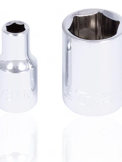 Jet 1/4" Drive SAE Chrome Socket Set - 6 Point - 9 Piece