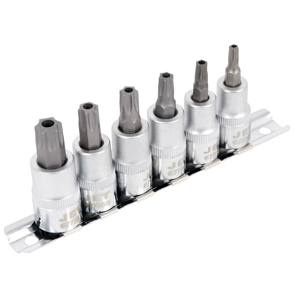Hand Tools Jet 3/8" Drive Torx Socket Bit Set | Tamperproof | 2" Length | 6 Piece 3 Hand Tools Jet 3/8" Drive Torx Socket Bit Set | Tamperproof | 2" Length | 6 Piece