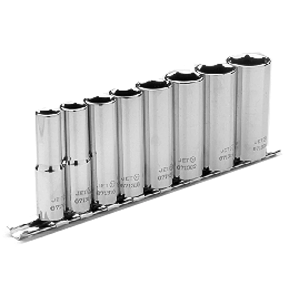 Jet 3/8" Drive SAE Chrome Socket Set - 6 Point - 8 Piece - DEEP Hand Tools 3 Jet 3/8" Drive SAE Chrome Socket Set - 6 Point - 8 Piece - DEEP Hand Tools
