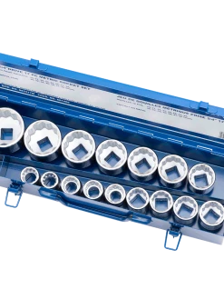 Jet 3/4" Drive Metric Chrome Socket Set - 12 Point - 17 Piece Hand Tools