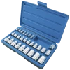 Jet 1/4", 3/8" & 1/2" Drive Chrome Socket Set | External Torx | 28 Piece