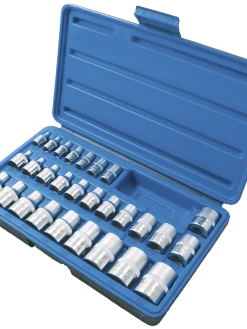 Jet 1/4", 3/8" & 1/2" Drive Chrome Socket Set | External Torx | 28 Piece
