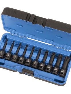 Power Tool Accessories Jet 1/2" Drive Impact Socket | Torx Bit Set | 3" Length | 10 Piece