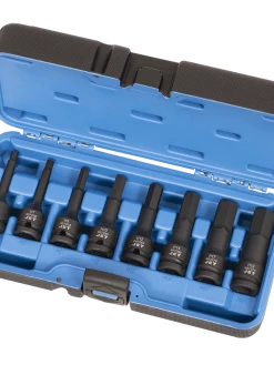 Power Tool Accessories Jet 1/2" Drive Metric Impact Socket | Hex Bit | 3" Length | 8 Piece